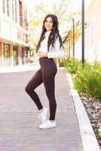 Load image into Gallery viewer, PreOrder | The Becca - BROWN Crossover Full Length Leggings with Pockets R2 - Luxe Leggings by Julia Rose®