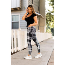 Load image into Gallery viewer, PreOrder | Black & White Plaid Leggings - Luxe Leggings by Julia Rose®