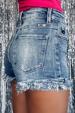 Load image into Gallery viewer, Liza Raw Hem High Waist Skinny Denim Shorts