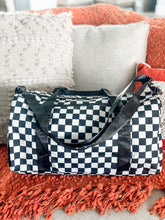 Load image into Gallery viewer, Checkered Duffle Bag "Black