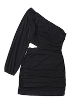 Load image into Gallery viewer, Black One Shoulder Bodycon