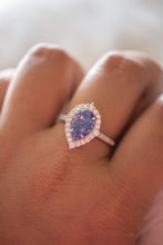 Load image into Gallery viewer, Emory Tanzanite Pear Cut Sterling Silver Ring