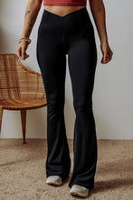 Load image into Gallery viewer, Criss Cross Waist Flared Leggings