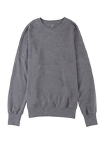 Load image into Gallery viewer, Acid Wash Slit Hem Oversized Sweatshirt