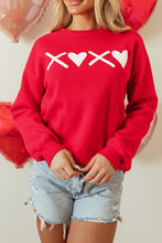 Load image into Gallery viewer, Red Puff XOXO Print Valentines Heart Sweatshirt
