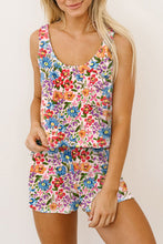Load image into Gallery viewer, Multicolor Floral Print Zipped Flip Flop Sandals