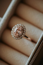 Load image into Gallery viewer, Louise Champagne Morganite Rose Gold Ring
