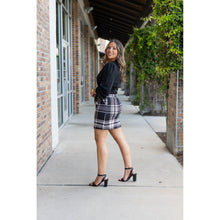 Load image into Gallery viewer, Ready to Ship | The Amelia - Black And White Plaid Jogger Skirt