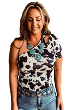 Load image into Gallery viewer, White Western Cow Spots Short Sleeve T-shirt