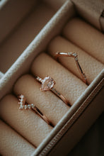 Load image into Gallery viewer, Taryn Morganite Rose Gold 3PC Ring Set