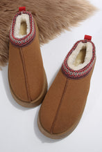 Load image into Gallery viewer, Chestnut Suede Round Toe Plush Lined Flats