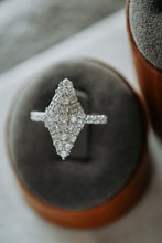 Load image into Gallery viewer, Melody Clustered Stone Sterling Silver Ring