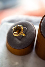 Load image into Gallery viewer, Sophia Tiger Eye Oval Cut Gold Ring