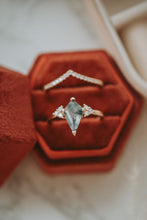 Load image into Gallery viewer, Marina Moss Agate 2PC Rose Gold Ring Set