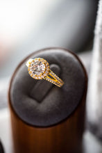 Load image into Gallery viewer, Chloe Round Cut Gold Ring