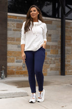 Load image into Gallery viewer, Ready to Ship | Navy FLEECE Full Length with Pocket Leggings - Luxe Leggings by Julia Rose®