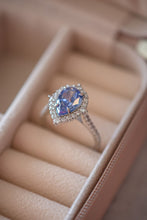 Load image into Gallery viewer, Emory Tanzanite Pear Cut Sterling Silver Ring