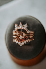 Load image into Gallery viewer, Brynn 4PC Garnet Zircon Rose Gold Ring Set