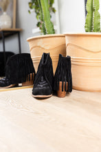 Load image into Gallery viewer, Amos Western Fringe Ankle Bootie in Suede