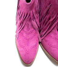 Load image into Gallery viewer, Amos Western Fringe Ankle Bootie in Suede