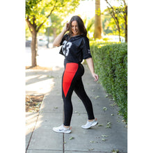 Load image into Gallery viewer, Ready to Ship | The Roxie - Red Panel Full Length Leggings