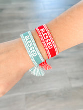 Load image into Gallery viewer, "Blessed" Woven Christmas Bracelets