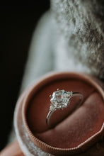 Load image into Gallery viewer, Missing You Hexagon Cut Sterling Silver Ring Rhodium Plating