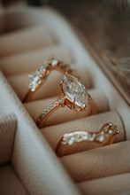 Load image into Gallery viewer, Janece 3PC Champagne Gold Ring Set