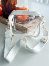 Load image into Gallery viewer, Chelsey Clear Stadium Bag "White"