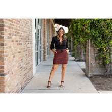 Load image into Gallery viewer, PreOrder | The Helena – Red Plaid Jogger Skirt ❤️🖤