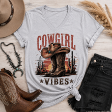 Load image into Gallery viewer, Cowgirl Vibes V-NECK