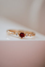 Load image into Gallery viewer, Xelina Dainty Ruby Gold Ring