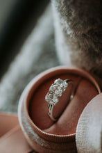 Load image into Gallery viewer, Forever Yours 3-Stone Cubic Zirconia Sterling Silver Ring Rhodium Plating