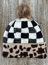 Load image into Gallery viewer, "Wildly Checkered" Pom Beanie