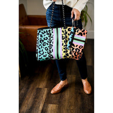 Load image into Gallery viewer, Ready to Ship | The Jenna, Rainbow Leopard- Gorgeous Neoprene Bag*
