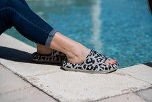 Load image into Gallery viewer, Ready to Ship | Gray Leopard Insanely Comfy -Beach or Casual Slides