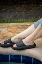 Load image into Gallery viewer, PreOrder | Black Insanely Comfy -Beach or Casual Slides