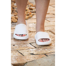 Load image into Gallery viewer, Ready to Ship | Solid White Insanely Comfy -Beach or Casual Slides