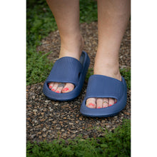Load image into Gallery viewer, Ready to Ship | Navy Blue Insanely Comfy -Beach or Casual Slides*