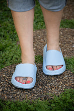 Load image into Gallery viewer, PreOrder | Blue Insanely Comfy -Beach or Casual Slides