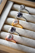 Load image into Gallery viewer, Veda Round Cut Purple Spinel Zircon Sterling Silver Ring