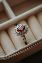 Load image into Gallery viewer, Eloise Garnet Oval Sterling Silver Engagement Ring