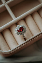 Load image into Gallery viewer, Eloise Garnet Oval Sterling Silver Engagement Ring