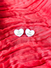 Load image into Gallery viewer, "Be Mine" Heart Studs