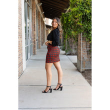 Load image into Gallery viewer, PreOrder | The Helena – Red Plaid Jogger Skirt ❤️🖤