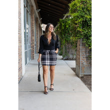 Load image into Gallery viewer, Ready to Ship | The Amelia - Black And White Plaid Jogger Skirt