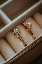 Load image into Gallery viewer, Vienna Moss Agate Rose Gold Ring Set