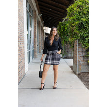 Load image into Gallery viewer, Ready to Ship | The Amelia - Black And White Plaid Jogger Skirt