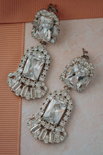 Load image into Gallery viewer, Jadie White Crystal Chandelier Earrings