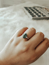 Load image into Gallery viewer, Dina Hexagon Moss Agate Gold Engagement Ring